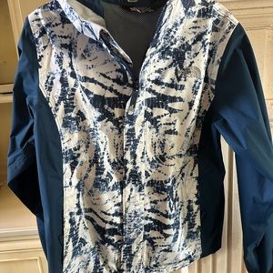 North Face Dry Vent  Hooded Rain Jacket Medium Girls 10/12